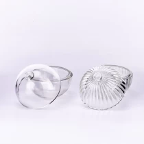 China Unique round shape glass candle jar wholesale manufacturer