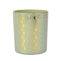 Chiny Luxury Decal Printing Glass Candle Jars 300ml Glass Candle Vessels For Christmas Decoration - COPY - e3w2im producent