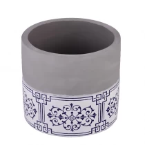 China hot sales round shape concrete candle jar manufacturer