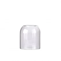 China 500ml clear round glass candle jar diffuser bottle with home decor manufacturer