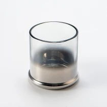 China Wholesale 500ml 550ml glass candle jar with bottom decoration manufacturer