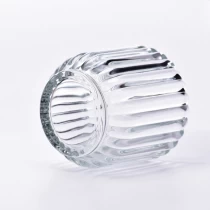 China Unique transparent vertical glass candle jar wholesale manufacturer