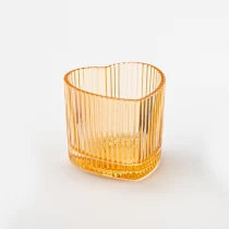 China Light amber glass container glass candle jar wholesale manufacturer