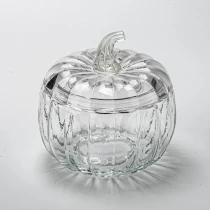 China 900ml Large Pumpkin Glass Cande Jar With Lids for Halloween manufacturer