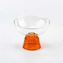 China home decor borosilicate glass candlestick manufacturer