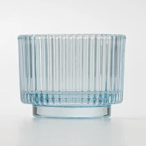 China Supplier 150ml ribbed glass candle vessel with home decor manufacturer