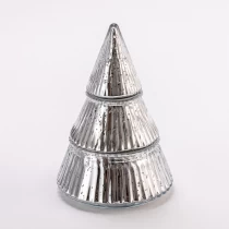 China luxury mercury christmas glass tree candle holder manufacturer