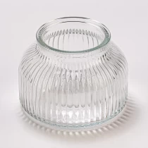 China Decoração de casa Recipiente de vela de vidro nervoso fabricante