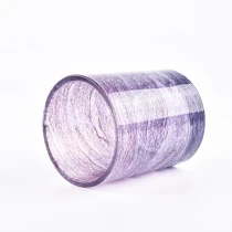 Chine Pots de bougies vides violets transparents pour la fabrication de bougies fabricant