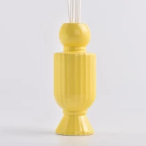 China Groothandel gele cilinder keramische riet diffuser flessen huisdecor fabrikant