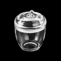 Kina Veleprodajna staklena posuda za svijeće u obliku stošca od 545 ml s odgovarajućim staklenim poklopcima i ručkom proizvođač