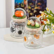 China Umthengisi weglasi yeglasi ye-500ml ye-jar eneziqhamo kunye neentyatyambo zentyatyambo kunye ne-inid yeglasi ehambelana nentliziyo umvelisi