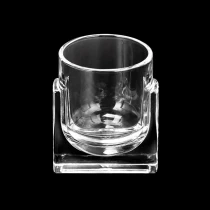 China nieuwe glazen kaarsenpot met voethouder fabrikant