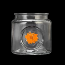 China Creative Style Glass Jar 570ml Candle Holder for Home Decor manufacturer