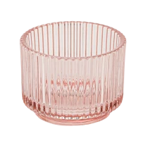 Kina Pink Stripes farve stearinlyskrukke med step Valentinsdag fabrikant