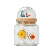 Kina Sød stearinlyskrukke i glas med låg til boligdekoration Dejligt præget mønster stearinlyskrukke i glas med låg fabrikant