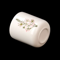 Kiina home decor simple white ceramic candle jar with flower artwork - COPY - d4dlml valmistaja