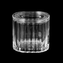 China Umnikezeli 400ml Umgca othe nkqo kwisitya seKhandlela seGlasi esiMbhoxo esineziciko ezimbhoxo zeglasi umvelisi