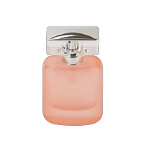 Cina Bottiglia di profumo quadrata in vetro rosa smerigliato con coperchio in argento produttore