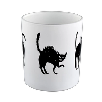 Kina uređenje doma od 7 oz crno-bijele staklene posude za svijeće proizvođač