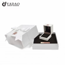 China Jewelry boxes handmade white paper jewelry cases ribbon box manufacturer