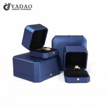 China YADAO manufacturer customized PU leather jacket plastic box for gift jewelry package with flip top lid cap manufacturer