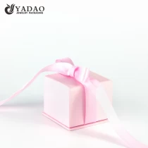 China wholesales plastic jewelry box jewelry packaging slot ring box bowknot gift ring box manufacturer