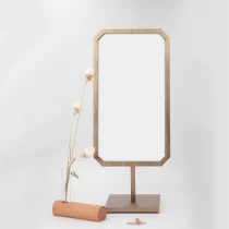 China Ins style wooden mirror jewelry Makeup Mirror can foldable storage manufacturer