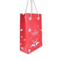 porcelana Bolso de compras del empaquetado del regalo del modelo de la impresión del cmyk de la estación de la Navidad fabricante