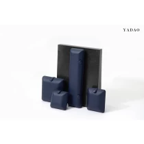 China FANAI double door jewelry box with button luxury pu leatherette velvet plastic box manufacturer