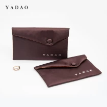 China envelope style silk satin Chinese elements jewelry makeup rings pendant button pouch bag factory manufacturer