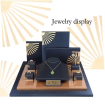 China High End Jewelry Display Sets With Golden Silk Printing Pattern Supplier manufacturer