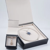 China bow knot flap magnect design choker packaging pendant necklace carboard paper box manufacturer