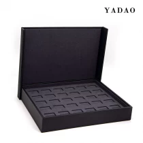China Jewelry Ring display storage exhibition carry protective tray with lid covered manufacturer