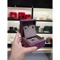 China New arrivals jewellery diamond ring pendant packaging purple suede material box manufacturer