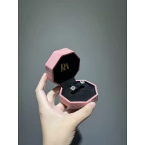 China Polygon new design ring earrings pink jewelry cute mini box surprise gift first choice manufacturer