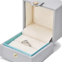 China Factory price Yadao high quantity leather jewelry ring box with magnet buckle manufacturer