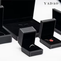China Custom factory wholesale leather black jewelry box manufacturer