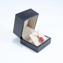 China YADAO black leather necklace box ring earring bracelet box set with free custom logo color design manufacturer