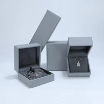 China Custom Gray paper high-ed box jewelry packging display box with cotom logo manufacturer