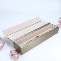 China China Jewelry Box with Ribbon Custom Logo Color Material Ring Necklace Pendant Box manufacturer