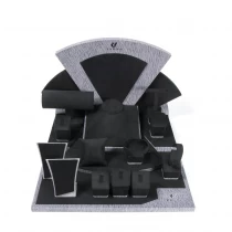 ចិន Custom Jewelry Display Pu Leather Jewelry Neck Bust Ring Stand with Your Logo - COPY - 08m8vi សិប្បករ