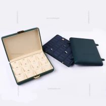China Custom Jewelry Travel Case Luxury Pu Leather Jewelry Packaging Custom Insert Pad for Jewelries manufacturer
