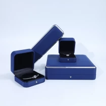 China Luxury blue jewelry box set jewelry box manufacturer yadao leather box for rings necklace bracelet manufacturer