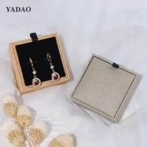 China Light gray jewelry box Jewellery paper box Minimalist earring box jewelry box manufacturer manufacturer