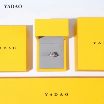 China bright yellow shade classic style customized hot sell usa jewelry store packaging box set China wholesale manufacturer