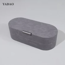 China 2024 new style Gray brown reticulated flip jewelry case practical case used with ring necklace bangle manufacturer