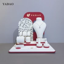 China designer style new fashion printing jewelry studio boutique accessory flower printing pretty display set resin bust showroom props manufacturer