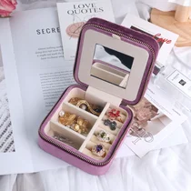 China Luxe fluwelen reisetui met spiegel, sieradenorganizer, ideaal cadeau fabrikant