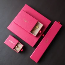 Китай Розовый бумажный высококачественный органайзер для ювелирных изделий, идеальный подарочный набор производителя